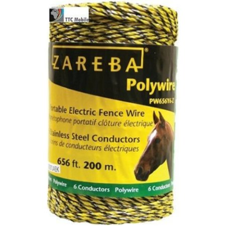 ZAREBA Wire Fence Poly 1/4M 1320Ft PW1320Y6-Z